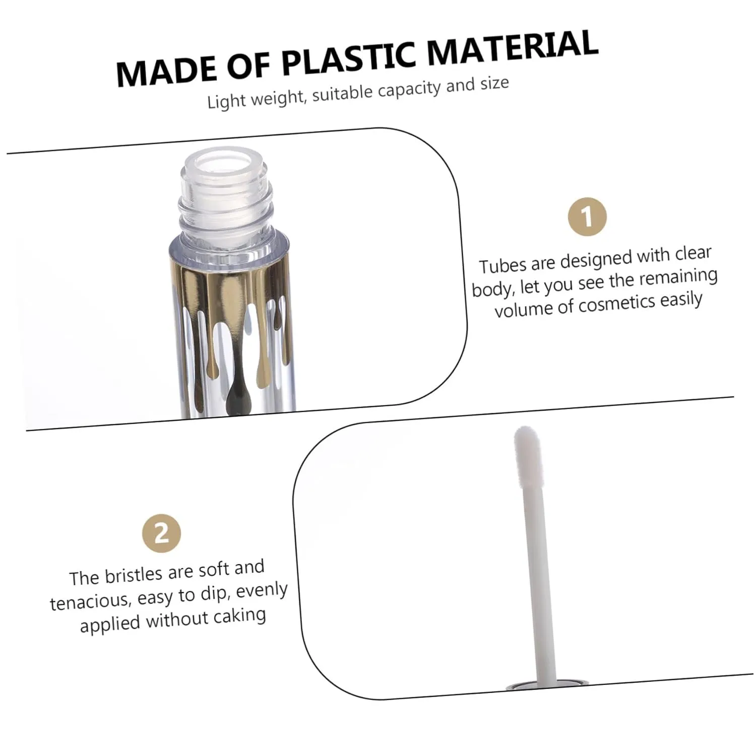 10pcs Empty Lip Containers Wave Design Versatile Bottles for Lip Gloss Balm Oil Mascara Lightweight and Durable Cosmetic Subpackage Bottles