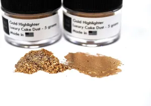 (2 Pack) GOLD HIGHLIGHTER Luxury Cake Dust, 10 grams total, USA Made