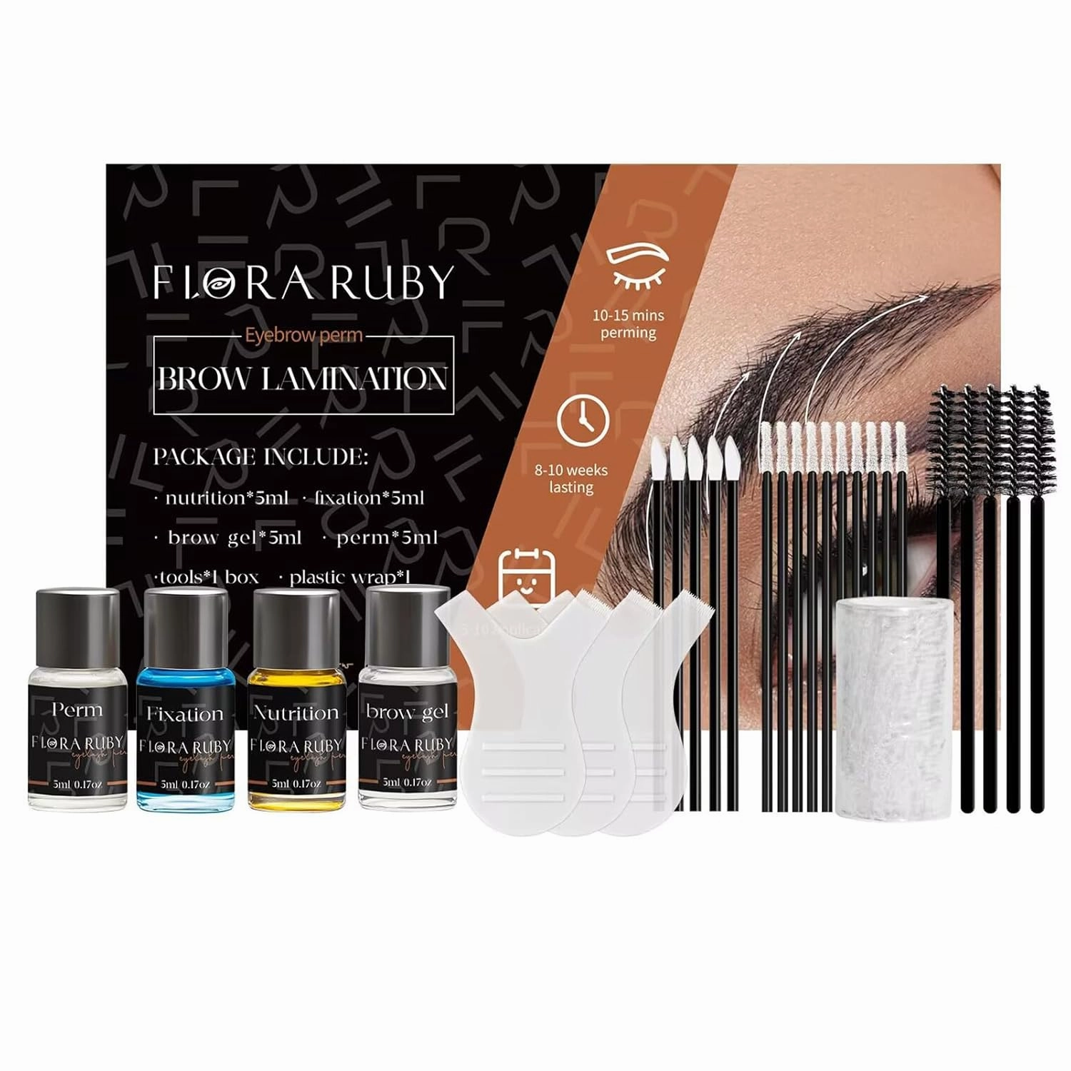 2-in-1 Lash Lift & Brow Lamination Kit | Professional Eyelash Perm & Eyebrow Lift Treatment for Fuller, Thicker Brows | Salon-Quality Results at Home | Long-Lasting 4-6 Week Effect