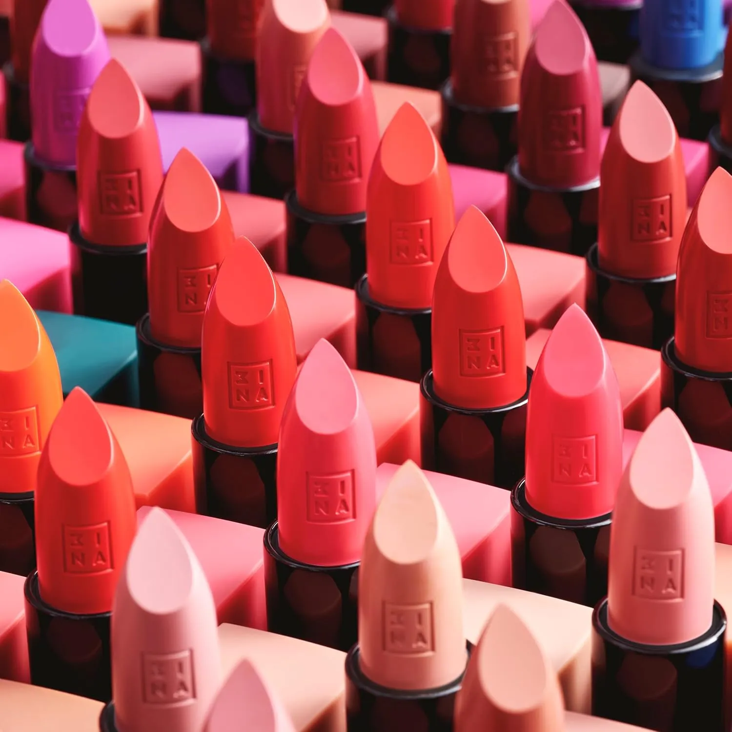 3INA The Lipstick 590 - Outstanding Shade Selection - Matte And Shiny Finishes - Highly Pigmented And Comfortable - Vegan And Cruelty Free Formula - Moisturizes The Lips - Warm Nude - 0.16 Oz