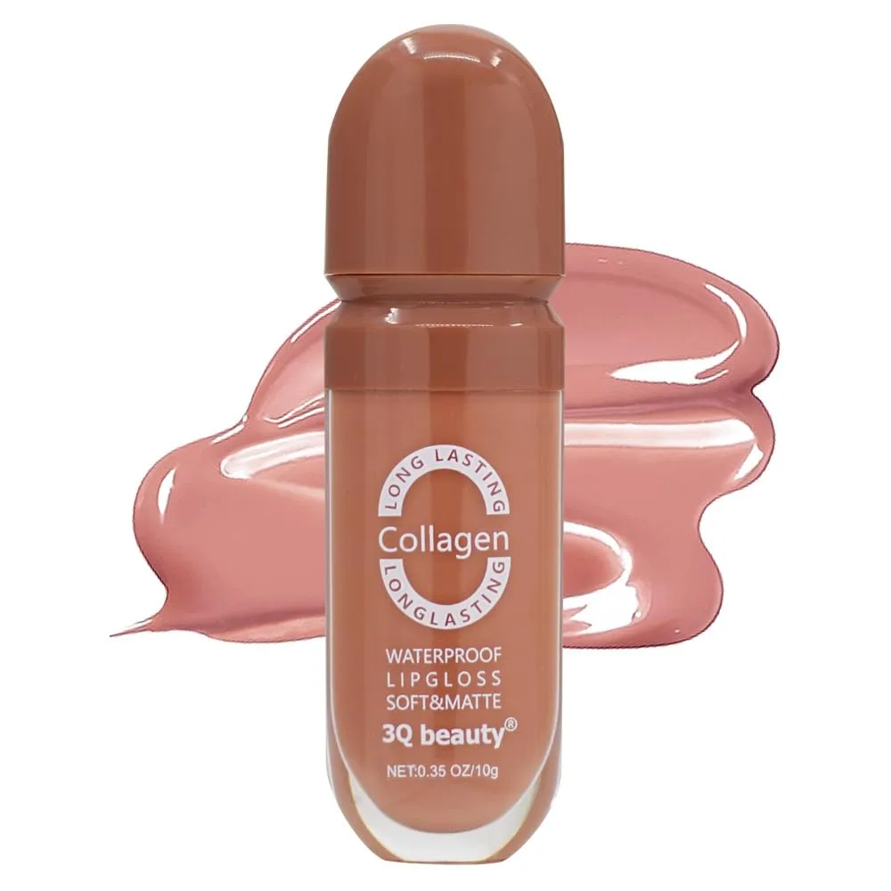 3PC Nude lip gloss non-stick cup lip glaze dark black non-fading lipstick dark lip makeup (Color : LP89739-2, Size : 3PC)