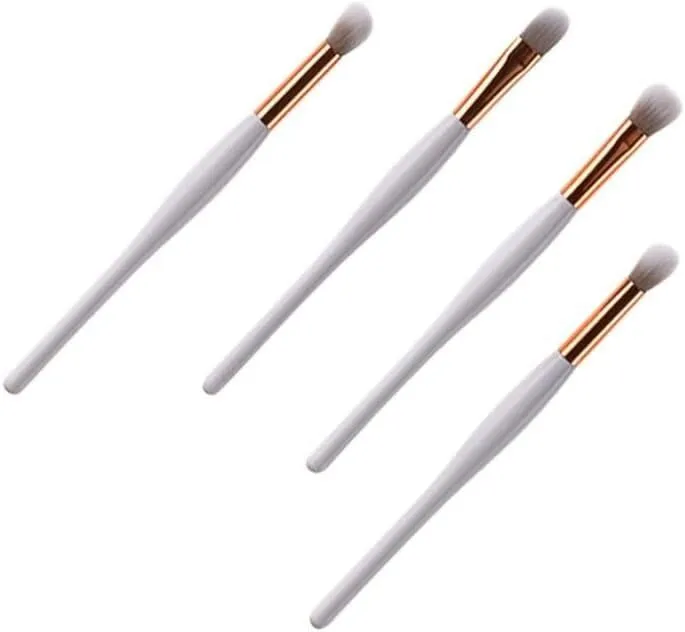 8 Pcs Professional White Makeup Brushes Sets Powder Blush Foundation Eyeshadow Make Up Brushes Rose Gold Aluminum Tube