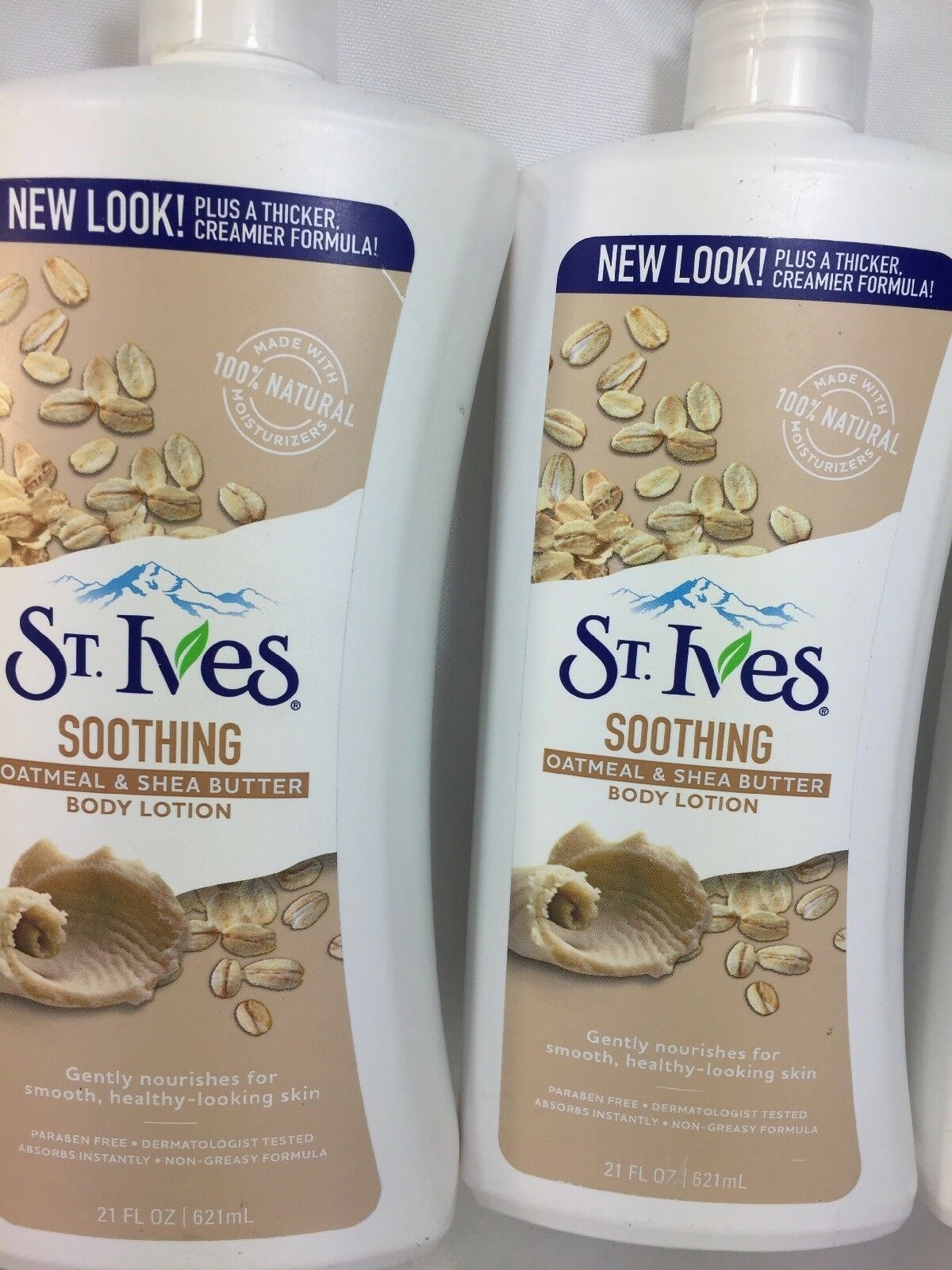 (4) St. Ives Soothing Oatmeal Shea Butter Hydrating Avocado Body Lotion 21oz