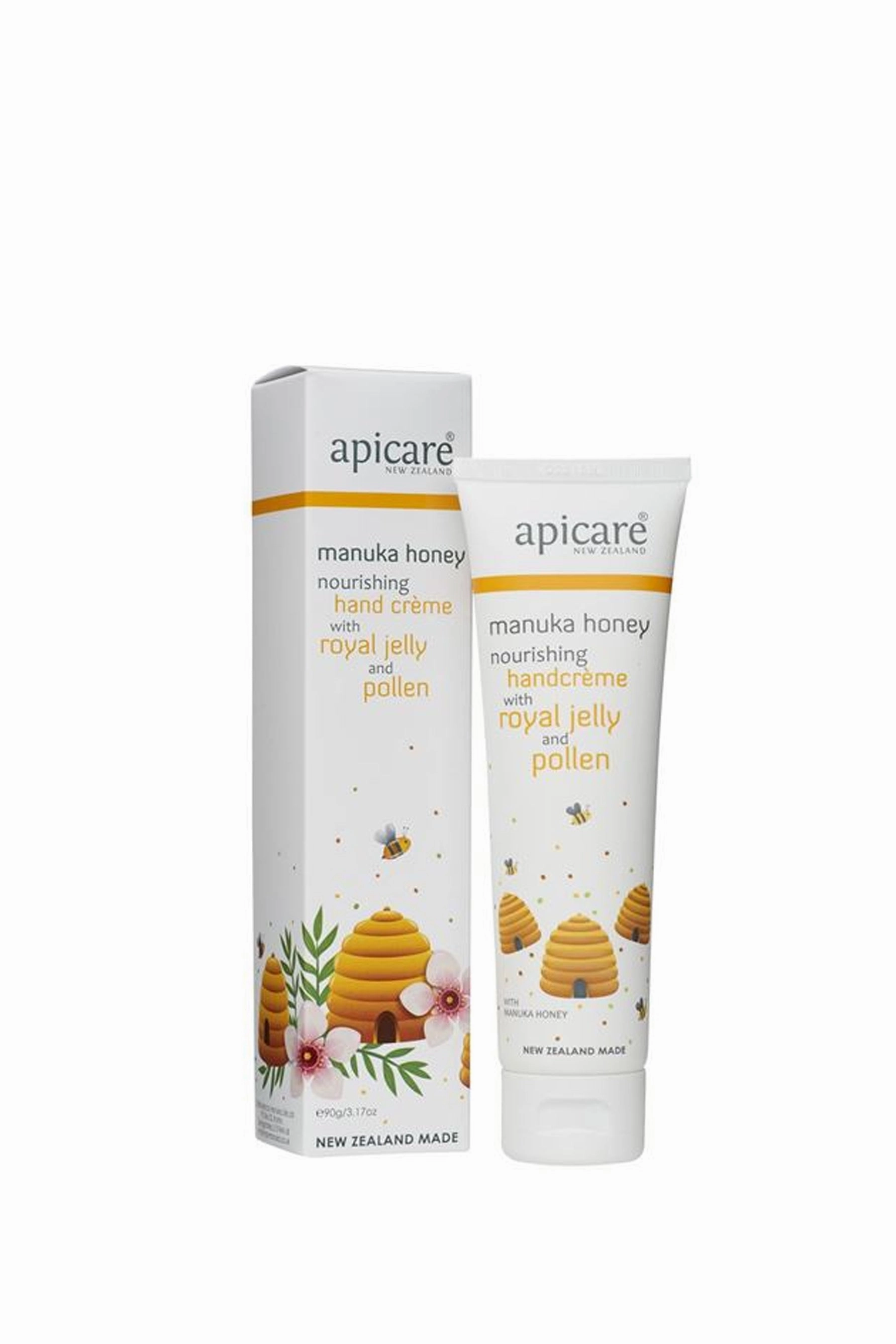 APICARE Mānuka Honey Nourishing Hand Crème with Royal Jelly and Pollen 90g