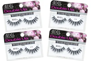 Ardell Double Up 213 False Eyelashes, Dramatic Volume and Length, Reusable Strip Lashes for Bold Eye Look, 4 Pairs