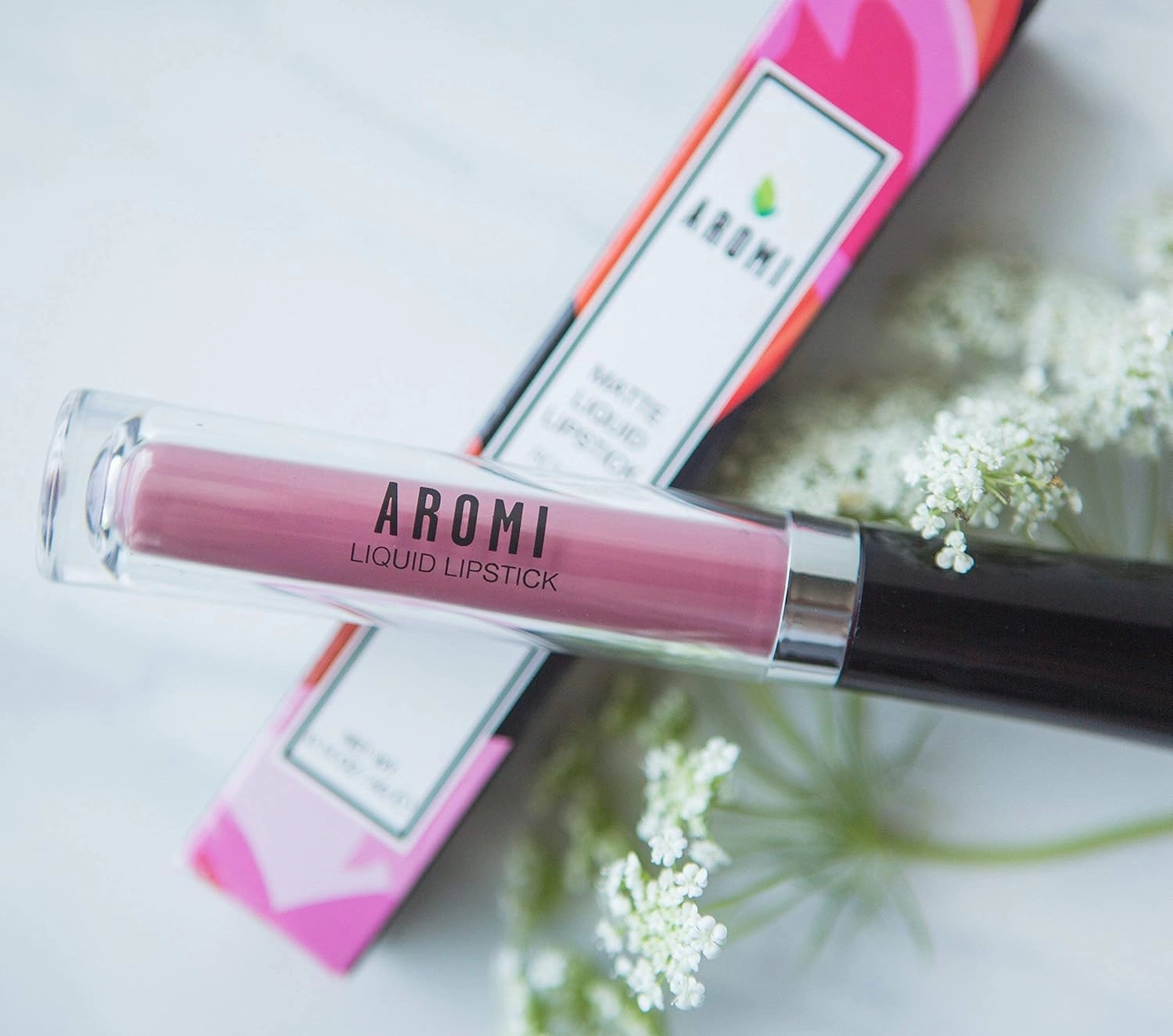 Aromi Dusty Rose Matte Liquid Lipstick | Universally Flattering Pink Lip Color, Vegan   Cruelty-free, Long-Lasting Makeup, All Day Night Lipstick (Rosy Rose)