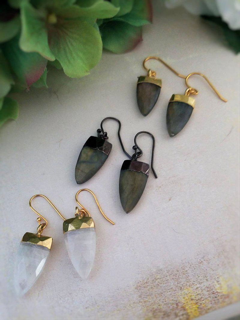 Arrowhead Gemstone Earrings