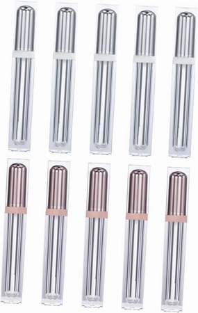 Beaupretty 10Pcs Refillable Lip Gloss Tube Durable Containers for Travel Lightweight and Portable for Cosmetics and Colors Included