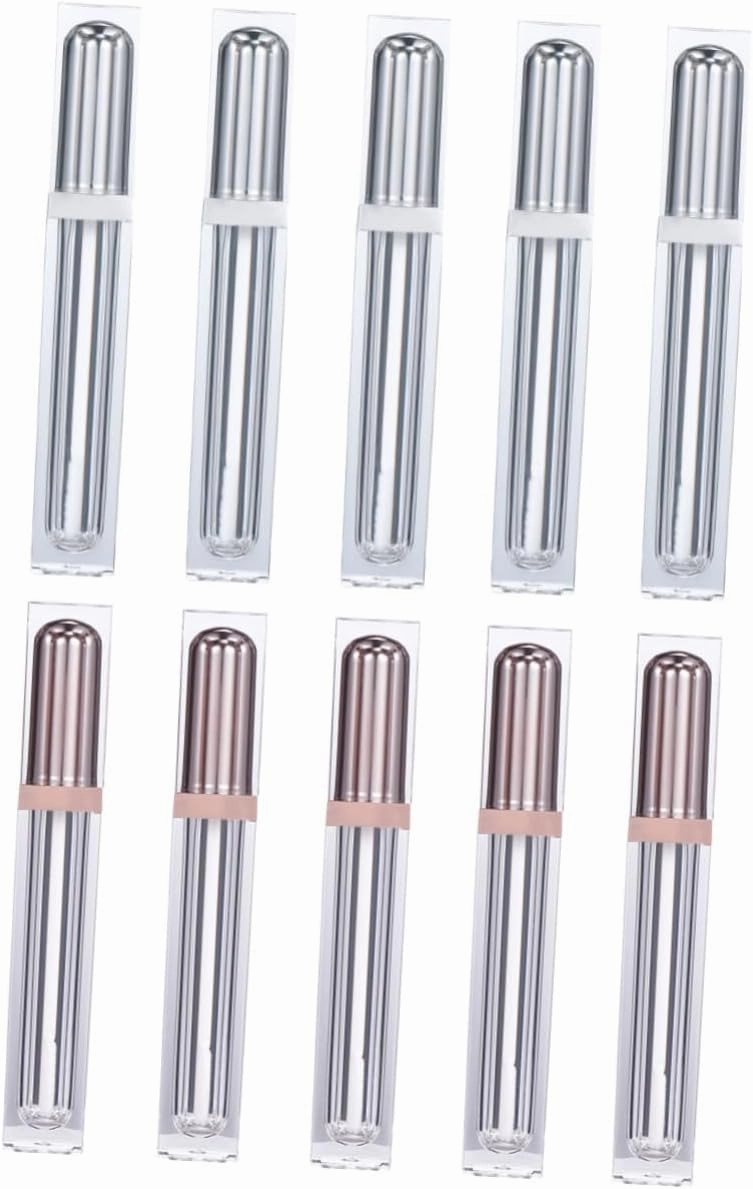Beaupretty 10Pcs Refillable Lip Gloss Tube Durable Containers for Travel Lightweight and Portable for Cosmetics and Colors Included
