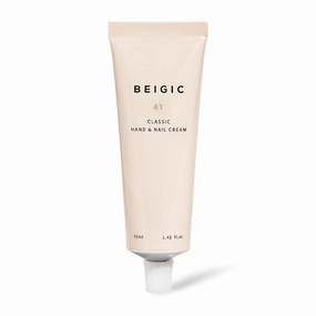 BEIGIC Classic Hand & Nail Cream - Geranium, Sandalwood, Orange Zest Vegan Quick-Absorbing Non-Greasy Handcream to Smooth Fine Lines, Soften & Hydrate (1.42 fl.oz)