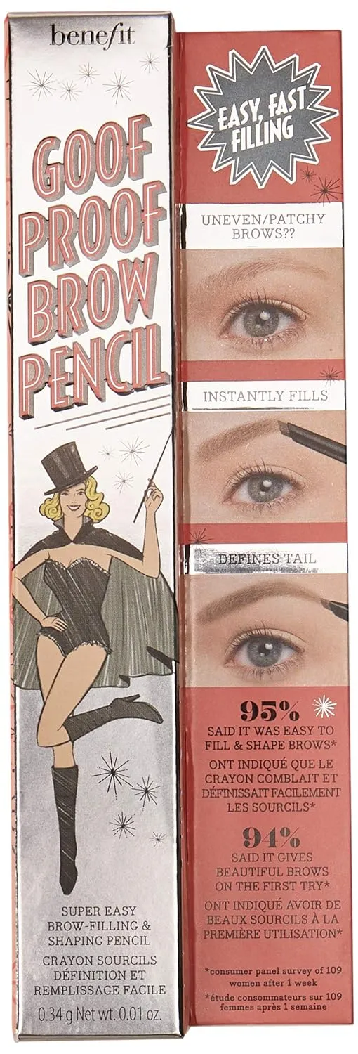 Benefit Goof Proof Brow Pencil No.2 Light 0.01 Ounce, Medium, 1 Count