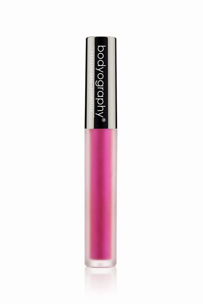 Bodyography Matte Lip Lava Liquid Lipstick (Superstar): Fuchsia Pink Metallic Salon Makeup Long-Wearing Lipstick with Soft Opaque Finish | Vegan, Gluten-Free, Cruelty-Free, Paraben-Free