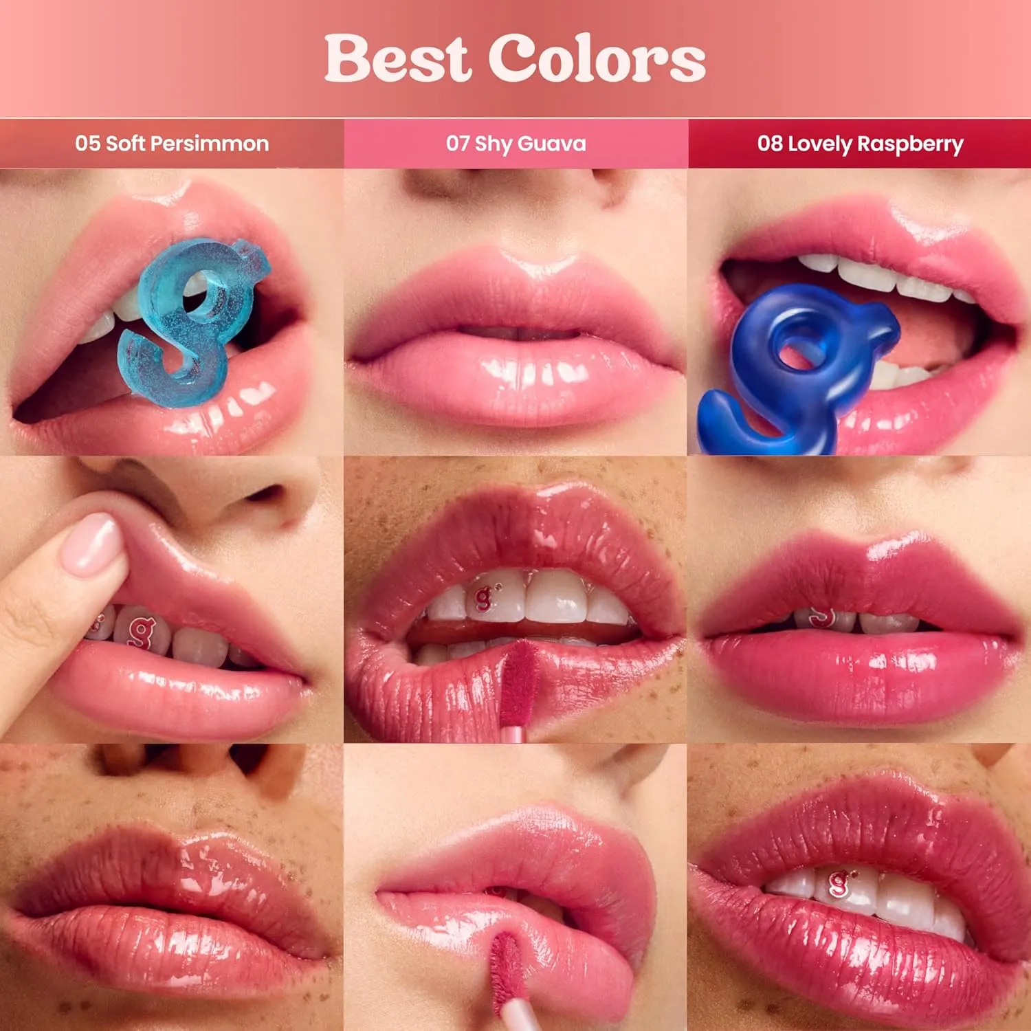 COLORGRAM Fruity Glass Tint 09 Heartful Mulberry | Korean Long Lasting & Waterproof Lip Stain | Highly Pigmented Daily Mauve Plum Shade with Glowing effect, Buildable & Blendable 0.11 Oz.