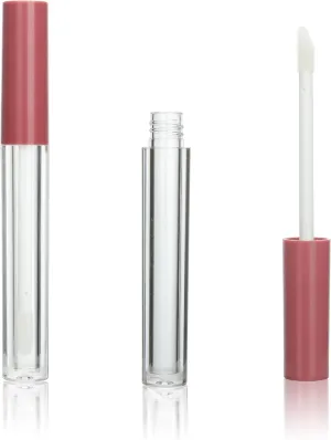 COSIDEA 50pcs Empty Round 1.5ml slim Pink lip gloss tubes with wand mini small size lipgloss tube containers in bulk