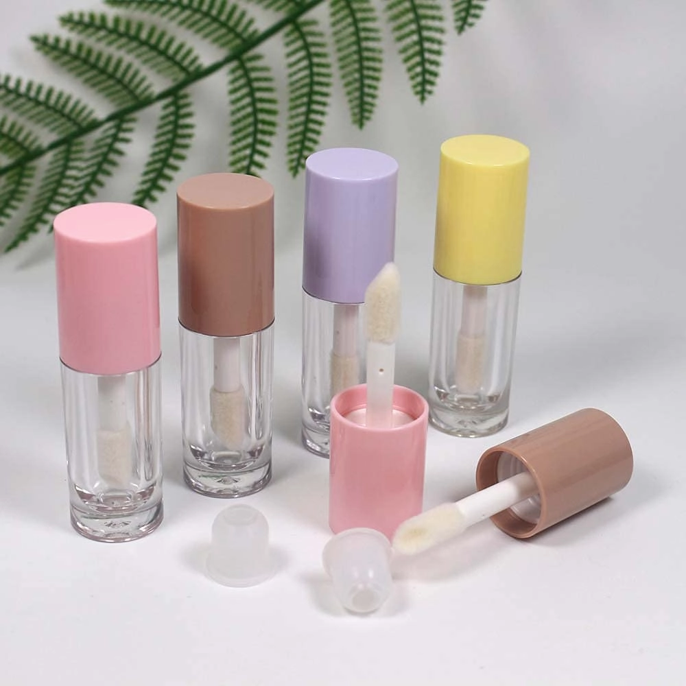 COSIDEA 14pcs Empty 6ml big brush lip gloss tubes for DIY lip gloss,Pink round lipgloss containers cute lipgloss tubes bulk wholesale