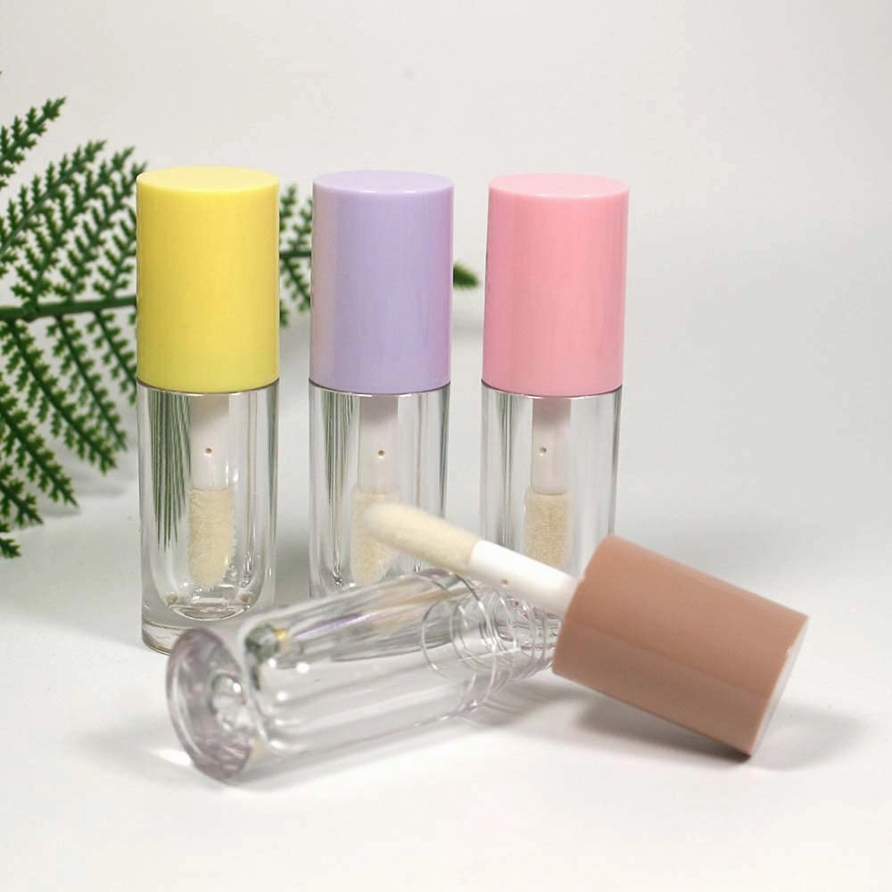 COSIDEA 14pcs Empty 6ml big brush lip gloss tubes for DIY lip gloss,Pink round lipgloss containers cute lipgloss tubes bulk wholesale