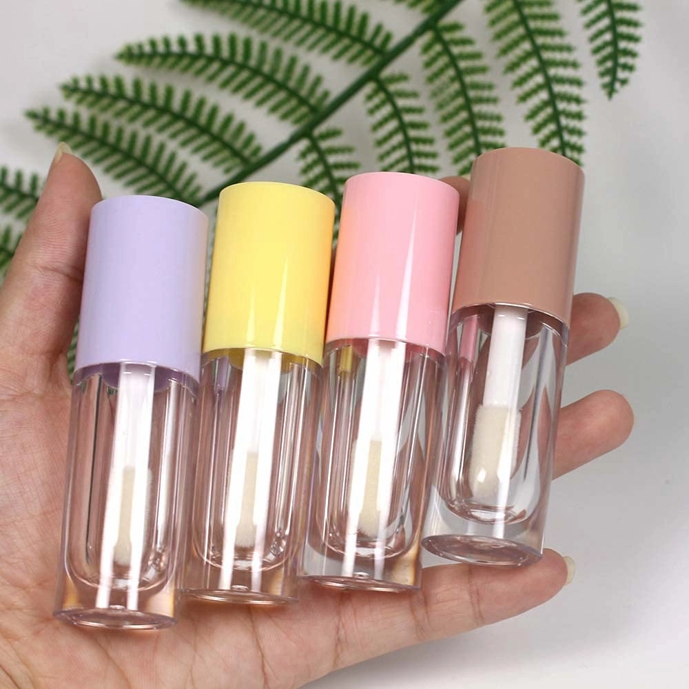 COSIDEA 14pcs Empty 6ml big brush lip gloss tubes for DIY lip gloss,Pink round lipgloss containers cute lipgloss tubes bulk wholesale