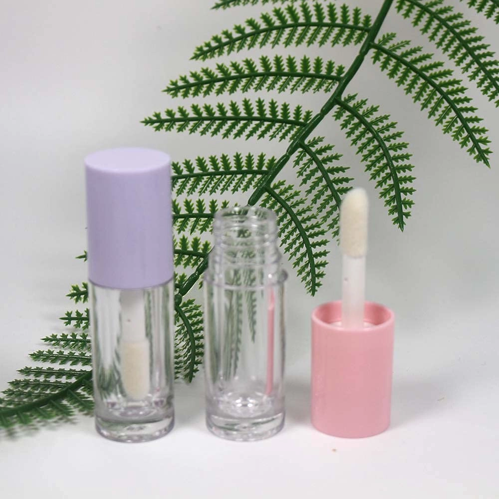 COSIDEA 14pcs Empty 6ml big brush lip gloss tubes for DIY lip gloss,Pink round lipgloss containers cute lipgloss tubes bulk wholesale