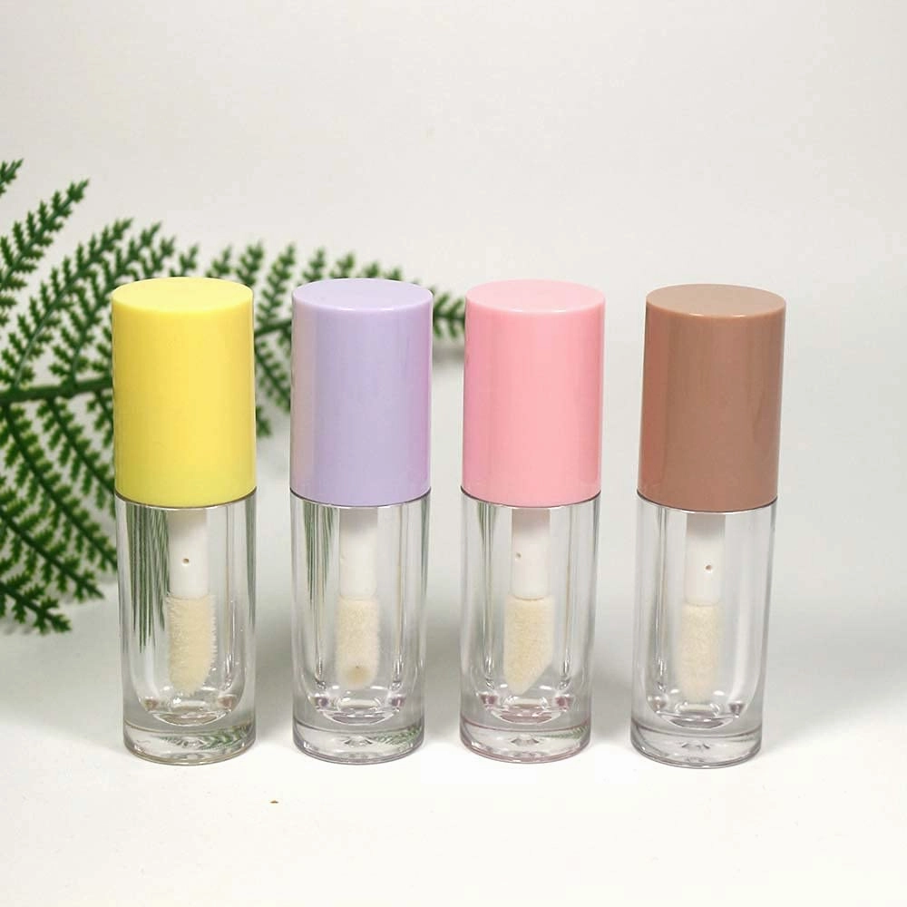 COSIDEA 14pcs Empty 6ml big brush lip gloss tubes for DIY lip gloss,Pink round lipgloss containers cute lipgloss tubes bulk wholesale