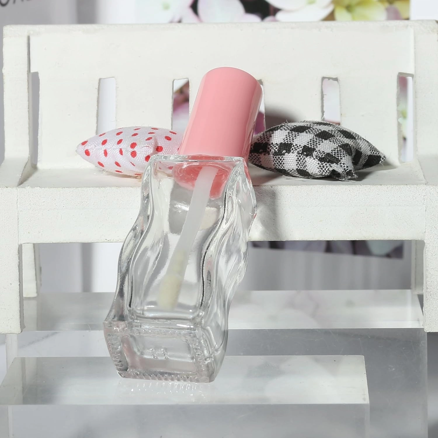 COSIDEA 30 pcs 10ml Pink Empty glass lip gloss tubes lipgloss tube container bottles for oils liptin packing whole sale in bulk