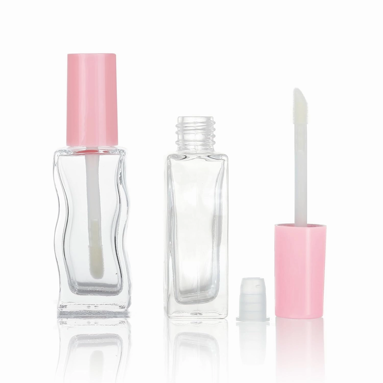 COSIDEA 30 pcs 10ml Pink Empty glass lip gloss tubes lipgloss tube container bottles for oils liptin packing whole sale in bulk