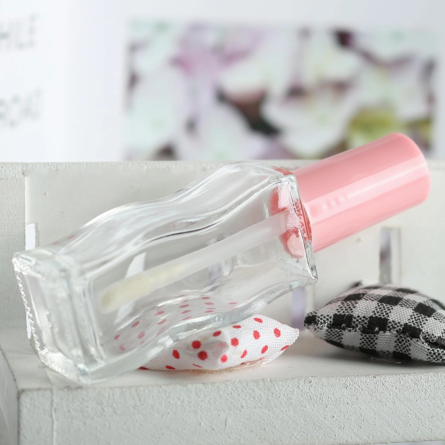 COSIDEA 30 pcs 10ml Pink Empty glass lip gloss tubes lipgloss tube container bottles for oils liptin packing whole sale in bulk