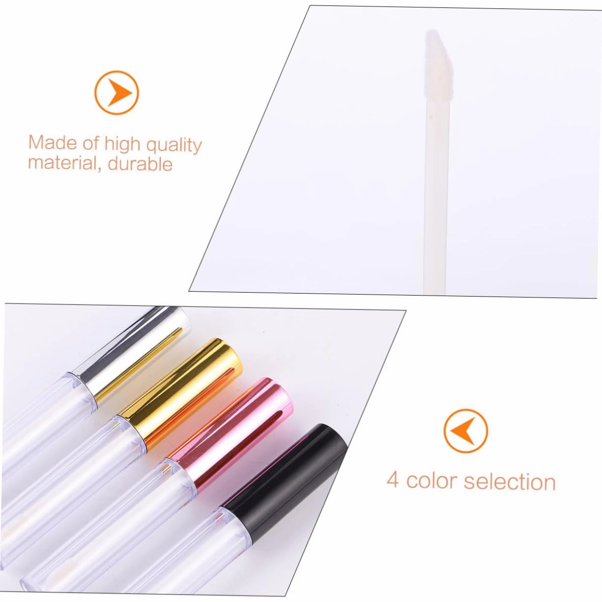 Cosmetic Containers Lids 5ml Lip Gloss Bottles Empty Lip Gloss Containers Abs Material