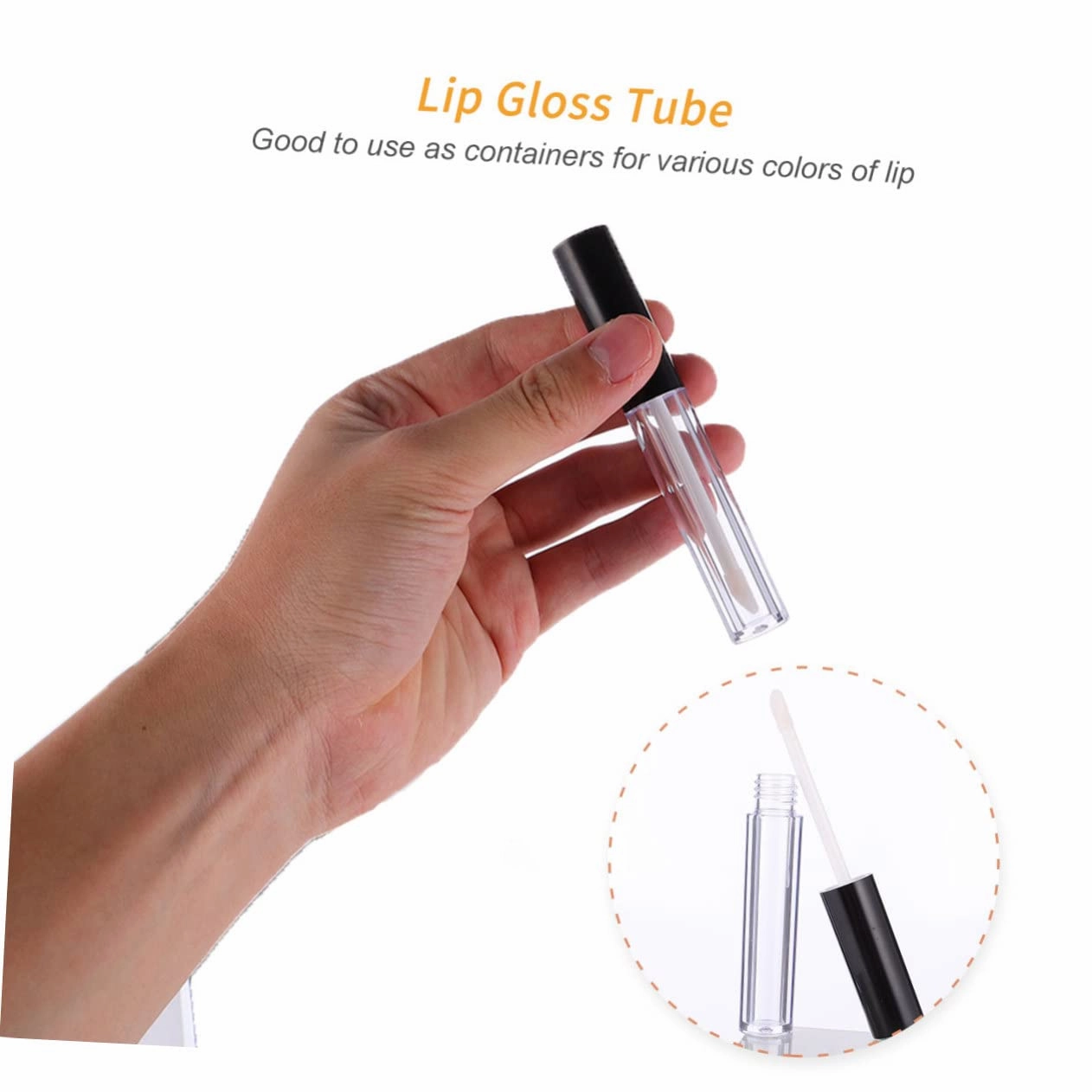 Cosmetic Containers Lids 5ml Lip Gloss Bottles Empty Lip Gloss Containers Abs Material