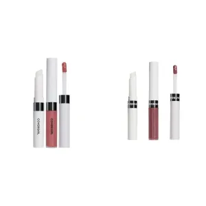 COVERGIRL Outlast All-Day Lip Color With Topcoat Natural Blush & Custom Nudes Universal Nude Lip Color Bundle