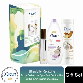 Dove Blissfully Relaxing Body Collection Gift Set with Room Fragrance Spray