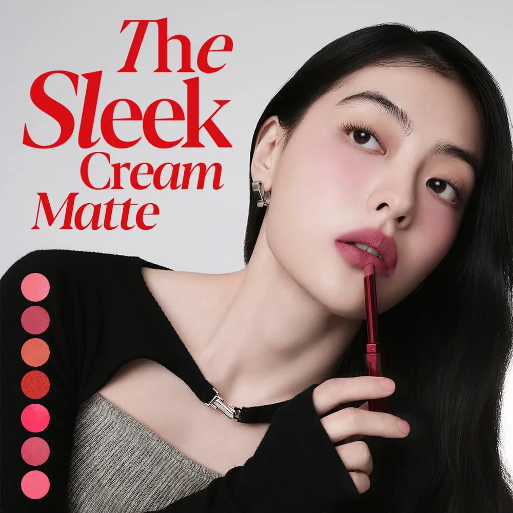 Espoir The Sleek Lipstick Cream Matte #2 Vacance 0.03oz | Lightweight Nude Tone Matte Lipstick | Long-Lasting Vibrant Color | Smooth blur lipstick | Plump Over lips Easily | Korean Lip Makeup