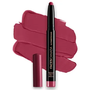 Faces Canada Hd Intense Matte Lipstick, Feather Light Comfort, 10 Hrs Stay, Primer Infused, Flawless Hd Finish, Made In Germany, Brown, Red, Pink, Purple, Nude Lip Color, Bold Wine, 0.05 Oz