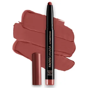 Faces Canada Hd Intense Matte Lipstick, Feather Light Comfort, 10 Hrs Stay, Primer Infused, Flawless Hd Finish, Made In Germany, Brown, Red, Pink, Purple, Nude Lip Color, Natural Coco, 0.05 Oz