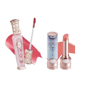 Flower Knows Butterfly Cloud Collar Glossy Lipstick C01 Birchleaf Pear   Violet Strawberry Rococo Glitter Lip Gloss G02 Rasberry Booze