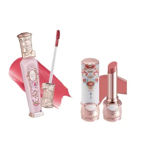Flower Knows Butterfly Cloud Collar Glossy Lipstick C07 Red Bean   Violet Strawberry Rococo Glitter Lip Gloss G02 Rasberry Booze