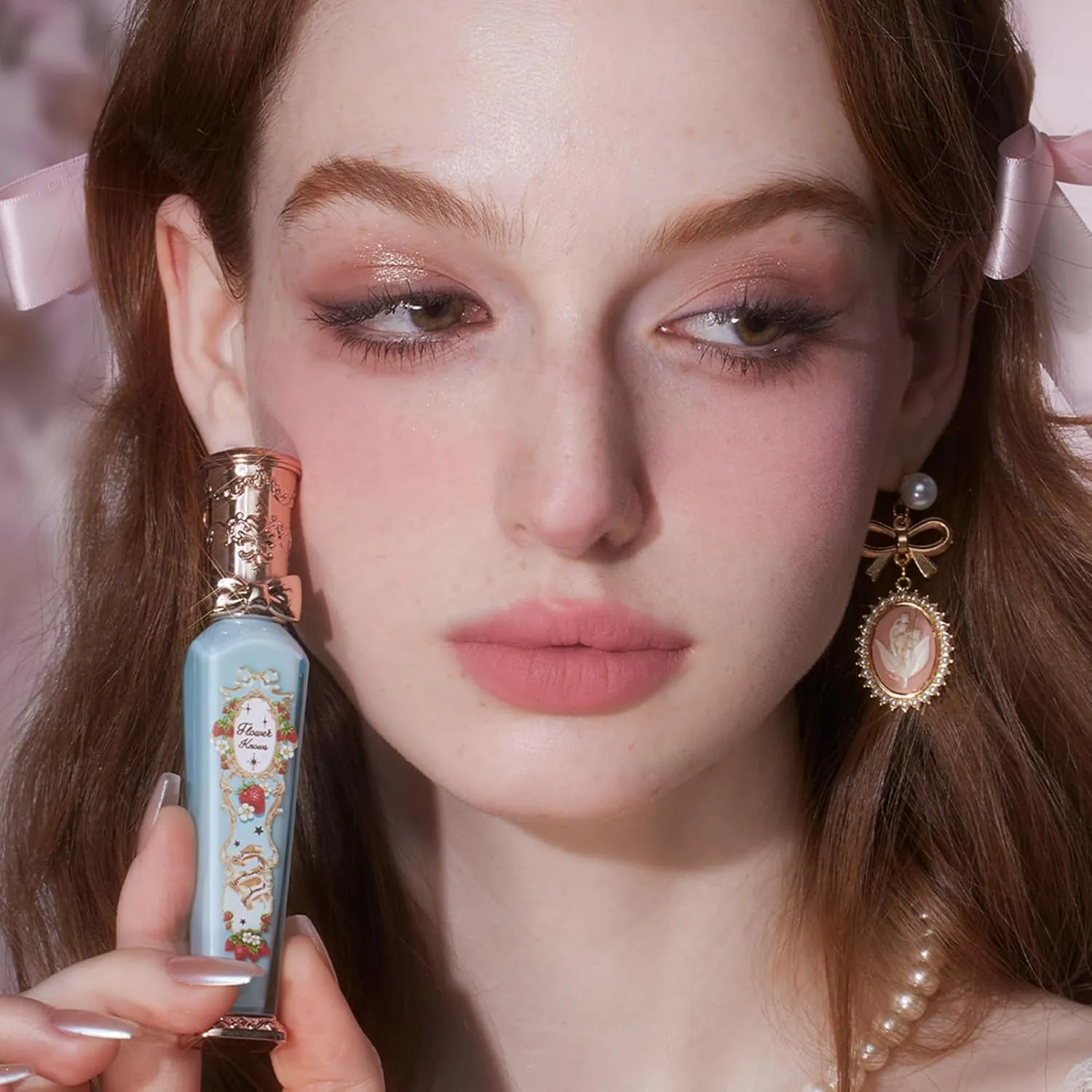 Flower Knows Strawberry Rococo Cloud Lip Cream,Velvety Matte Liquid Lipstick,Nude Lipstick,Long Lasting Lip Stain,Kiss-proof Blurred Lipstick for Girls&Women,0.12 Fl Oz(S01 Soy Milk Cheese)