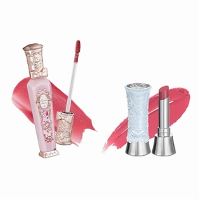 Flower Knows Violet Strawberry Rococo Glitter Lip Gloss G02 Rasberry Booze Swan Ballet Shine Solid Lip Gloss Stick B06 Blue Ribbon