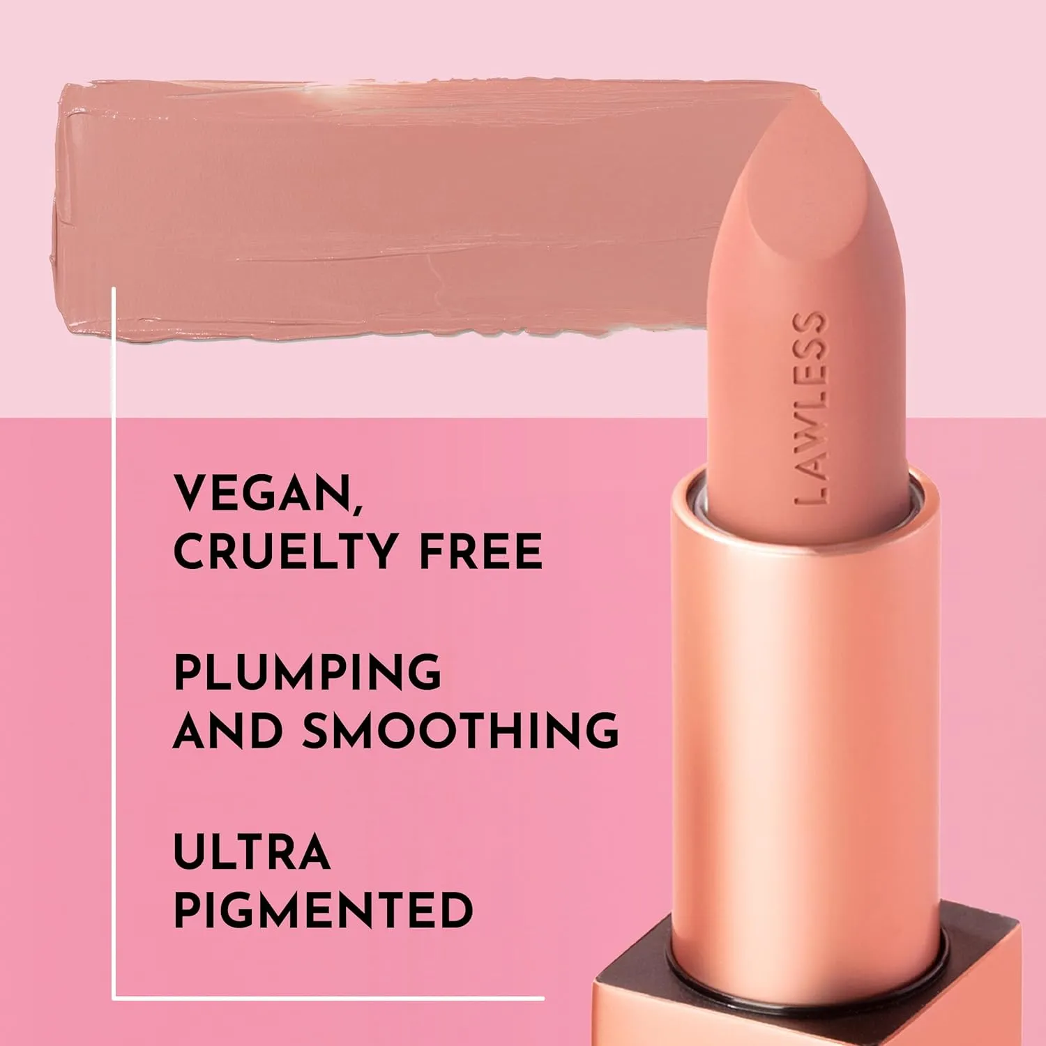 Forget the Filler Lip-Plumping Line-Smoothing Satin Cream Lipstick, Wedding Day, Pink, 0.1 Ounce