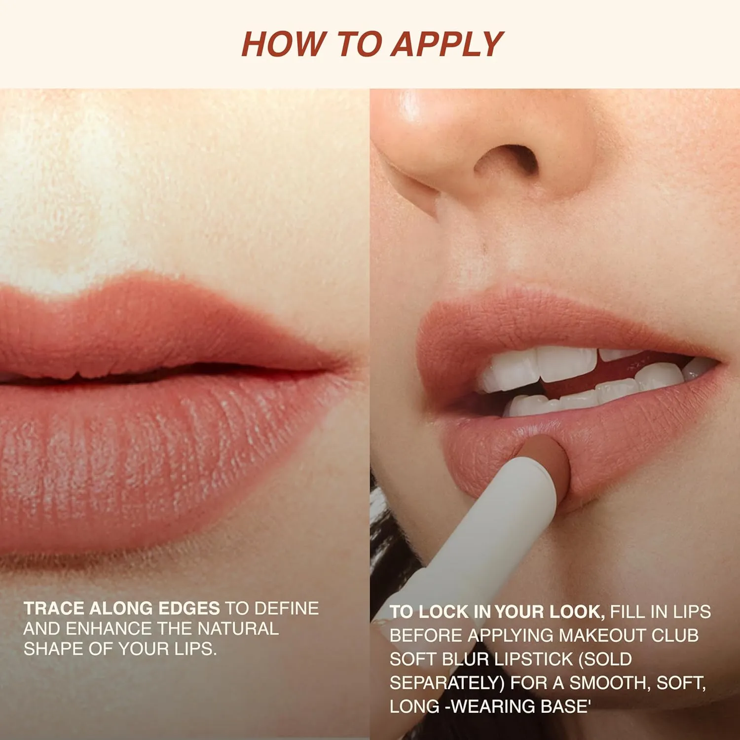 Freck Beauty MAKEOUT CLUB Lip Liner – Creamy Precision Formula, Long-Wearing, Smooth Application, Naturally Defined Finish, Designed to Pair with Soft Blur Lipstick | SHADE 06 (Rich Chocolate Brown)