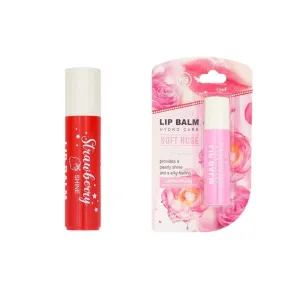 Fruit Lip Balm - 24-hour moisturizing lip balm with shea butter, plant-based formula, SPF 15 (strawberry/rose/cherry to repair chapped lips) (CHERRY)