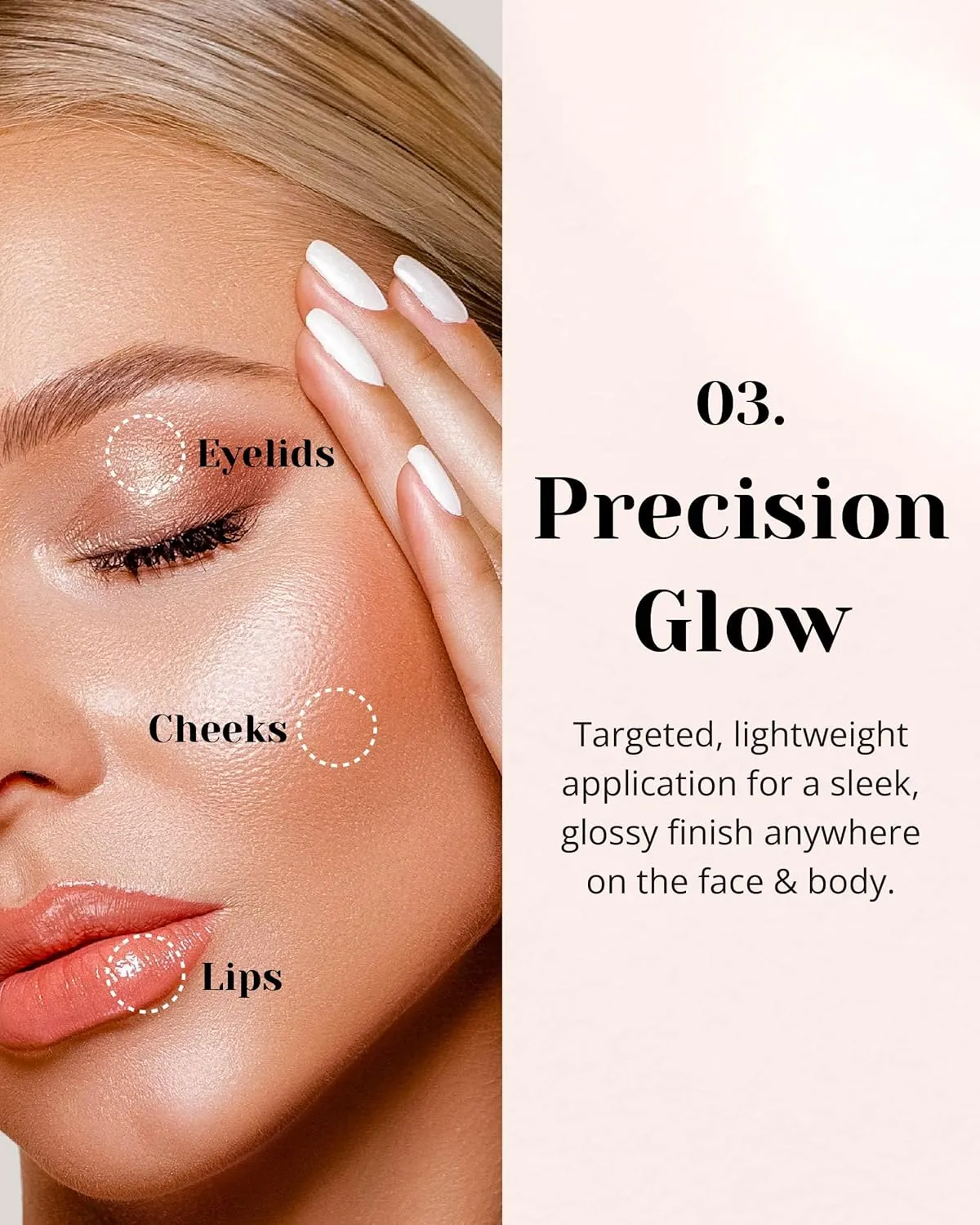 Glint Liquid Gel Highlighter (Glitter Veil, 0.1oz) - Multi-Use Face & Body Gloss for Smooth Glow, Long-Lasting Illuminator Balm for Healthy Radiance. Korean Makeup. Eyes, Cheeks