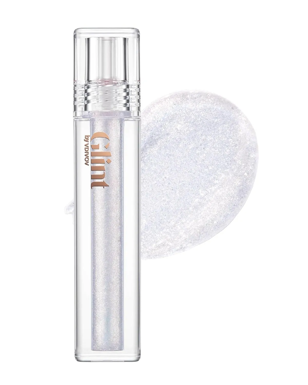 Glint Liquid Gel Highlighter (Glitter Veil, 0.1oz) - Multi-Use Face & Body Gloss for Smooth Glow, Long-Lasting Illuminator Balm for Healthy Radiance. Korean Makeup. Eyes, Cheeks