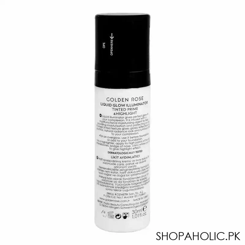 Golden Rose Liquid Glow Illuminator, Starlight Tinted Primer & Highlighter, 30ml