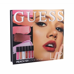 Guess Peach 101 Collection Lip Kit: 3 Lipgloss   3 Lipsticks   1 Mirror