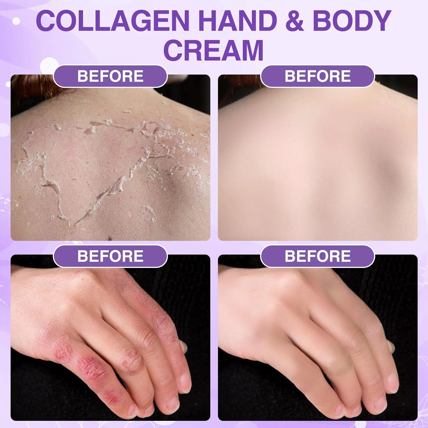 Hand Cream,Lavender Hand Lotion for Dry, Cracked Skin Relieves and Repairs Extremely Dry Hands, 3pcs Long-Lasting and Non-Greasy Hand Lotion Travel Size 2.7 ounce (Lavender)