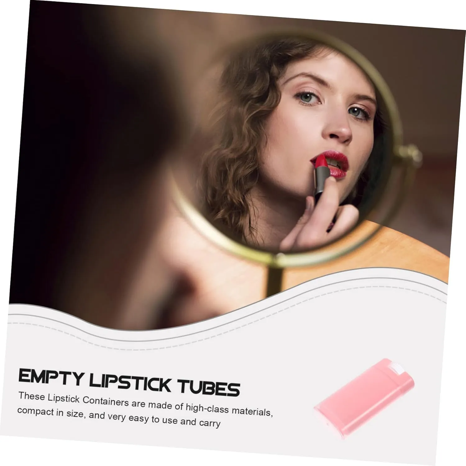 Hemoton 15pcs Lip Balm Tube Mini Lip Balm Lipgloss Tube Empty Tubes Lip Balm Case Lip Gloss Containers Empty Lip Stain Mini Lipsticks Christmas Bows for Miss Pink Nail Coffee Plastic