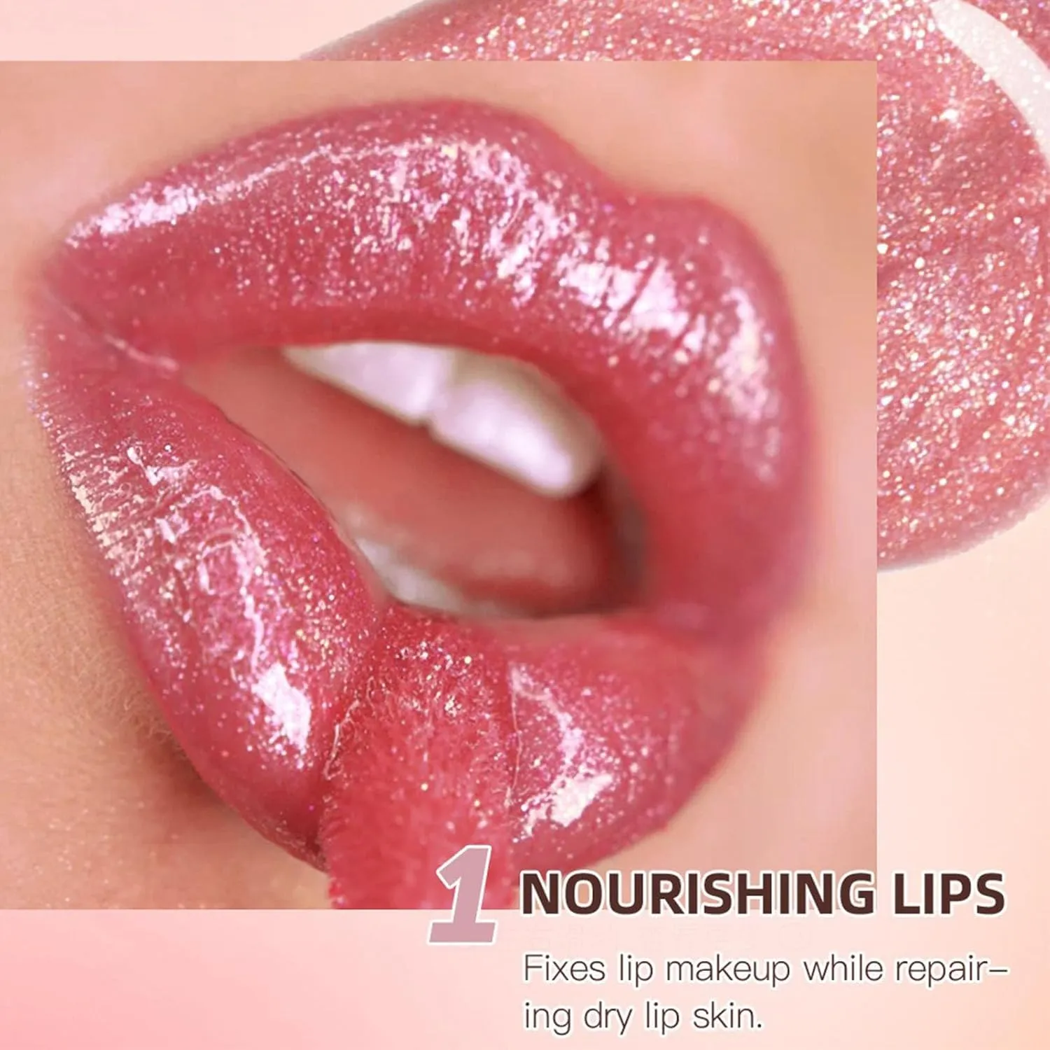 Holographic Lip Gloss,Holographic Pink Pulsar Glitter Lip Gloss,GlitteryHolographicLip Gloss,Easy to Apply,Long Lasting Waterproof for a Sparkly Finish for Women Girls (Set D)