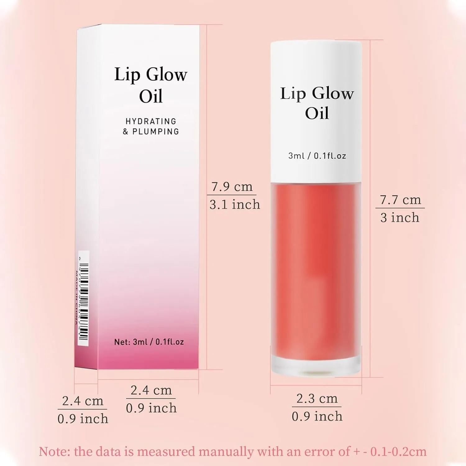 Hydrating Lip Glow Oil-Tinted Lip Oil Lipgloss,Pink Lip Gloss Lipstain Glossy Lip Glaze,Clear Pink Lip Tint Stain,Long Lasting Glow Reviver Lip Care Oil,Women's Day Makeup Gift for Women(Cherry)
