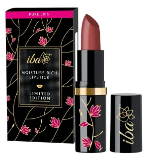 Ib.a Moisture Rich Lipstick Limited Edition for Women - E01 Perfect Nude, 4g | Creamy Finish | Intense Color & Highly Pigmented | Enriched with Vitamin E, Coconut Oil and Shea Butter |