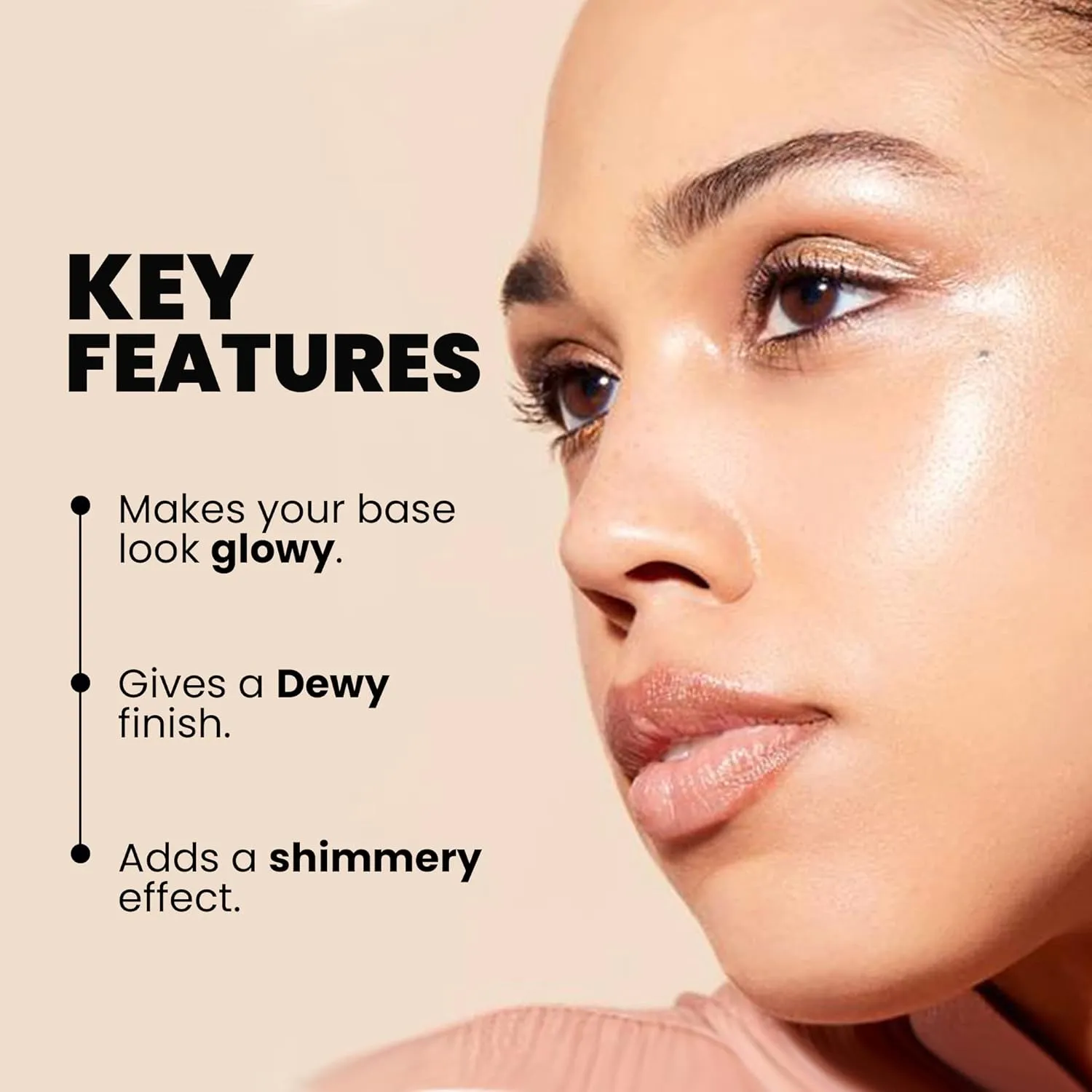 Illuminati Base Dewy Primer with Highlighter | Glowy Dewy Primer for Face Makeup | Natural Finish (45ml) (GOLD)